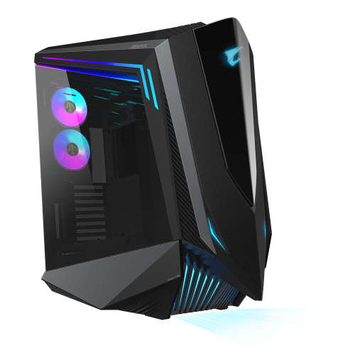 AORUS C700 GLASS - TC - ATX - panel lateral con ventana (cristal templado) - sin fuente de alimentación (ATX) - negro - USB/Audio/HDMI