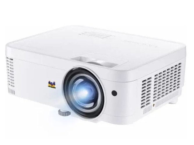 ViewSonic PS600W - Proyector DLP - 3D - 3700 ANSI lumens - WXGA (1280 x 800) - 16:10 - 720p - objetio fijo para distancias cortas - LAN - con 1 año de servicio de cambio urgente