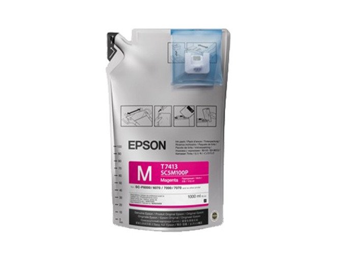 Epson T741 - Paquete de 6 - 1 L - magenta - original - recarga de tinta - para SureColor F6070, F6200, F7070, F7170, F7200, F9200, F9370, SC-F6200, SC-F9200