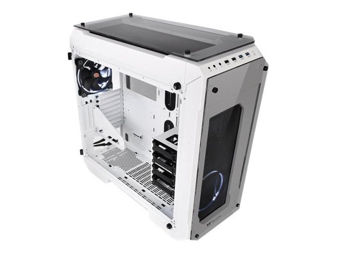Thermaltake View 71 TG - Snow Edition - torre - placa ATX extendida - panel lateral con ventana (cristal templado) - sin fuente de alimentación (PS/2) - blanco - USB/Audio