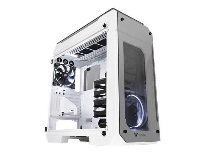Thermaltake View 71 TG - Snow Edition - torre - placa ATX extendida - panel lateral con ventana (cristal templado) - sin fuente de alimentación (PS/2) - blanco - USB/Audio