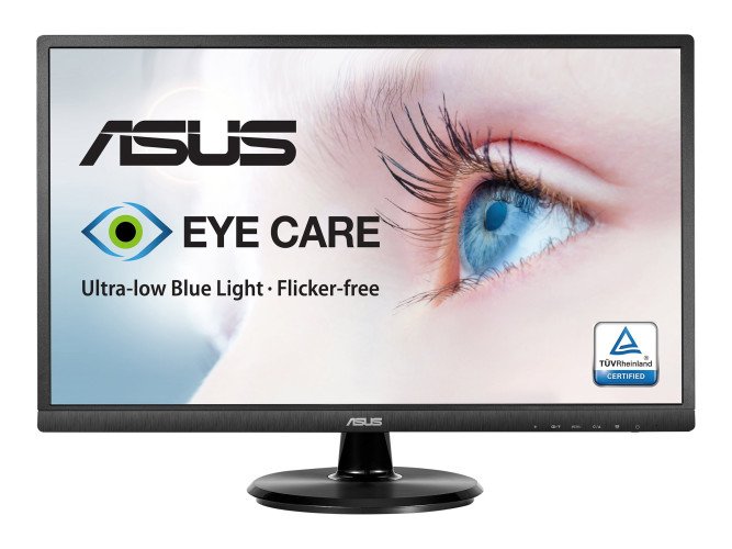 ASUS VA249HE - Monitor LED - 23.8" - 1920 x 1080 Full HD (1080p) @ 60 Hz - VA - 250 cd/m² - 3000:1 - 5 ms - HDMI, VGA - negro