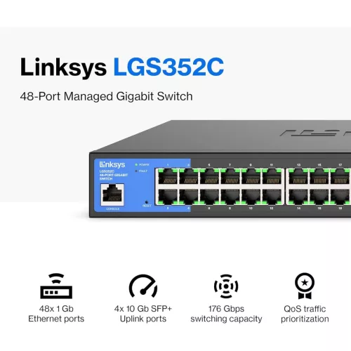 Switch Linksys 48 Puertos Gigabit