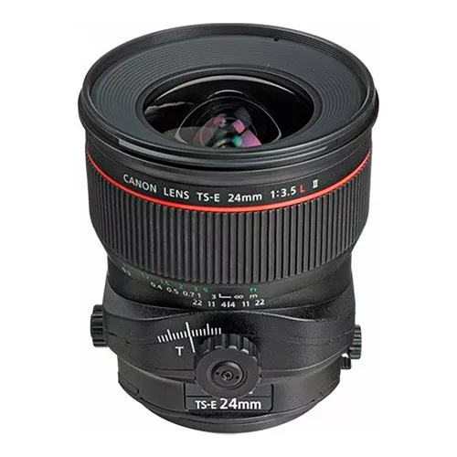 Lente Canon TS E24mm F/3.5L II Aumento Máximo 0,34x