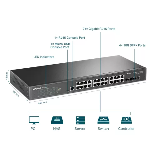 Switch 24 Puertos Tp-Link Sg3428x
