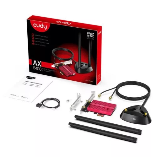 Adaptador Cudy PCI-E Wifi 6e & Bluetooth 5.3