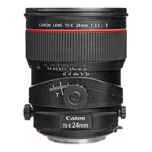 Lente Canon TS E24mm F/3.5L II Aumento Máximo 0,34x