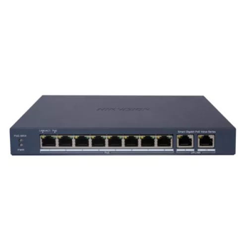 SWITCH HIKVISION DS-3E1510P-EI/M(O-STD)(B) 10 PUERTOS (8 POE + 2 RJ45 GIGABIT) 20 GBPS ADMINISTRABLE 301803447
