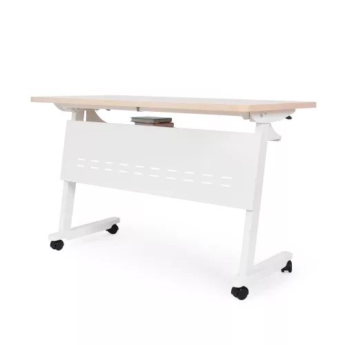 Escritorio Plegable Con Ruedas Flex I Blanco