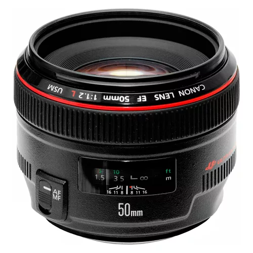 Lente Canon EF 50mm F/1.2L USM Aumento Máximo 0,15x