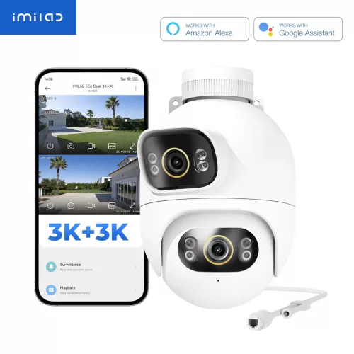 Cámara Cableada Exterior Xiaomi Imilab EC6 Dual Pro Ip65 3K+3K 360°
