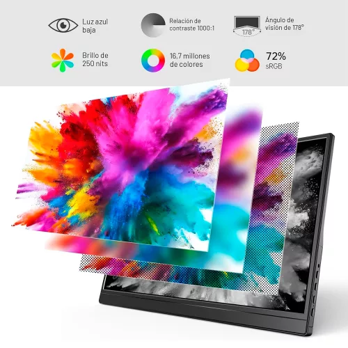 Monitor Portable YXK Pm1562 15,6'' 1080p Soporte Integrado
