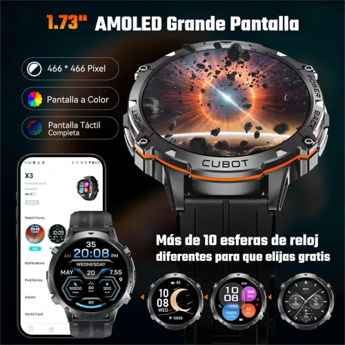 Reloj Inteligente Cubot X3 1atm 1,73" Bluetooth