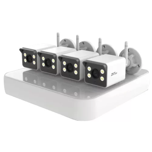 Kit De Cámaras Ip Wifi + Nvr Zkteco 3mp Full Color
