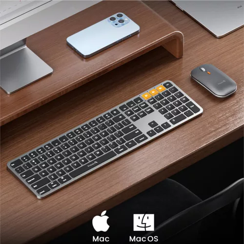 Combo Mouse y Teclado Retroiluminado Bluetooth ProtoArc Km100-a