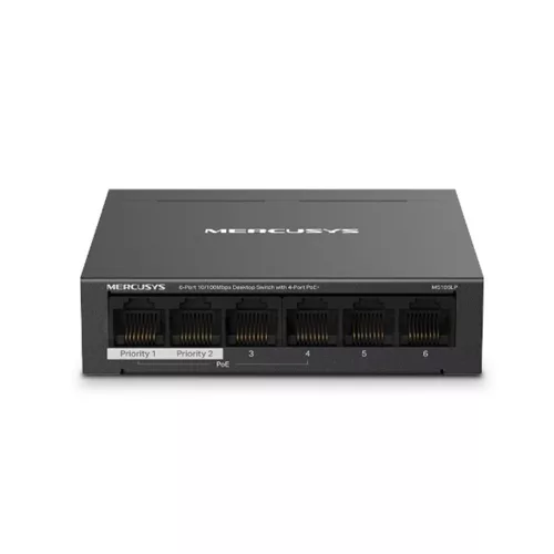 Switch MERCUSYS 6 Puertos RJ45 10/100 (4 POE )