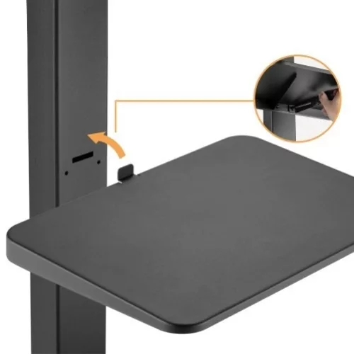 Soporte movil para TV hasta 65" con estante