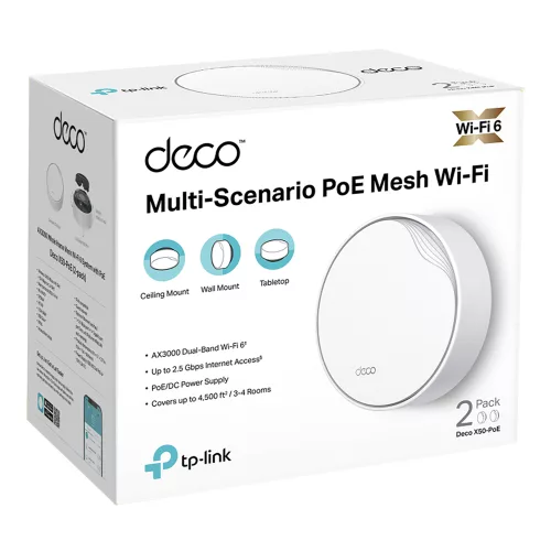Access Point Tp-Link Deco X50 PoE 2,4ghz/5ghz Ax3000 Pack x2
