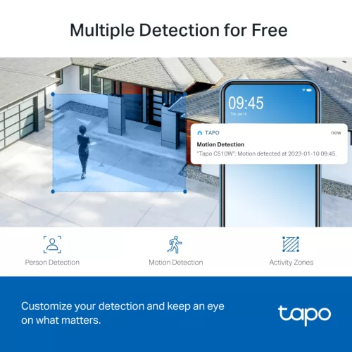 Cámara De Seguridad Tp-Link Tapo C510w Exterior Visión Nocturna 2K 360°