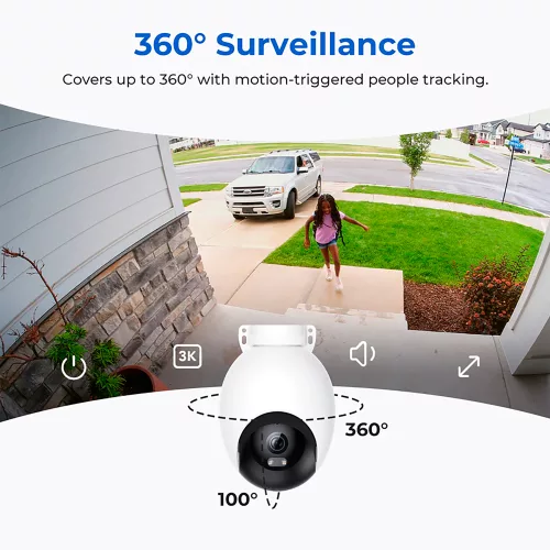 Cámara Inalámbrica Xiaomi Imilab Ec6 Día Noche Ip65 3K 360°