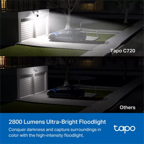 Cámara De Seguridad Tp-Link Tapo C720 Exterior Visión Nocturna 2K Reflector