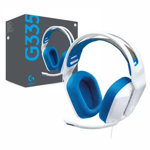 Audífonos Logitech G335 blancos gamer