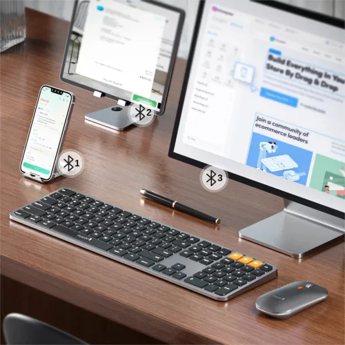 Combo Mouse y Teclado Retroiluminado Bluetooth ProtoArc Km100-a