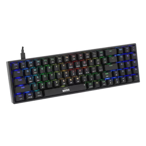 Teclado Marvo Mecánico Kg956 75% SW Yellow Ing Bk