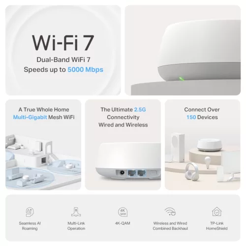 Router Mesh Tp-Link Deco Be25 Wi-Fi 7 X1u