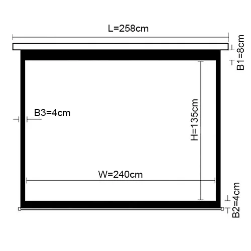 Pantalla para proyector 108'' 16:9
