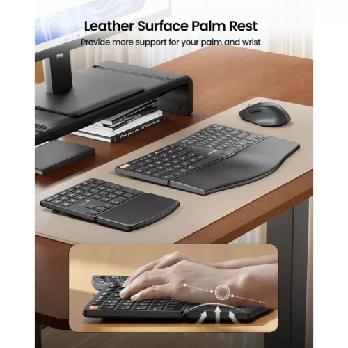 Combo Mouse y Teclado Español Ergonómico Inalámbrico 3en1 ProtoArc Ekm04