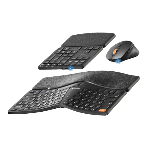 Combo Mouse y Teclado Español Ergonómico Inalámbrico 3en1 ProtoArc Ekm04