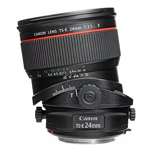 Lente Canon TS E24mm F/3.5L II Aumento Máximo 0,34x