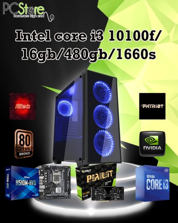 INTEL CORE I3-10105F 16GB DDR4 1660 SUPER 6GB GDDR6